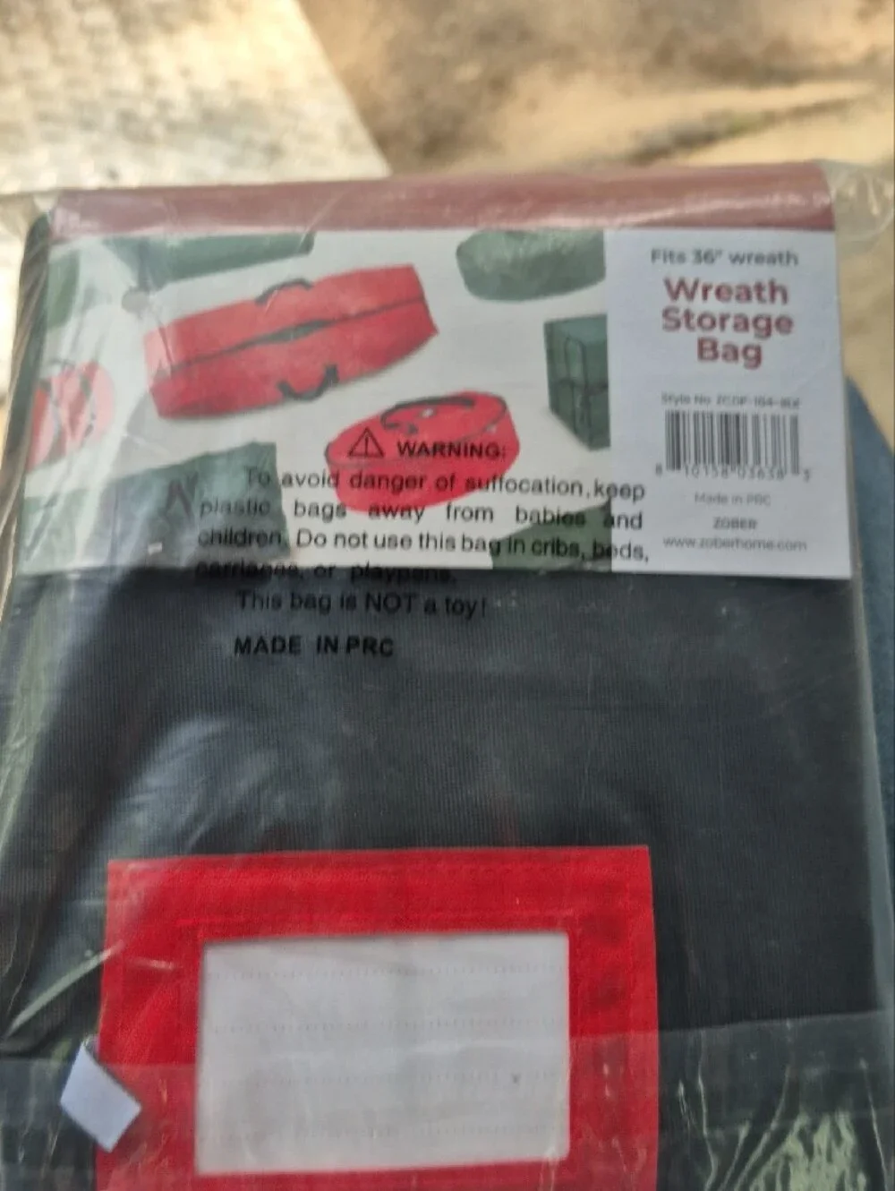Premium Black Wreath Storage Bag - Set of 2